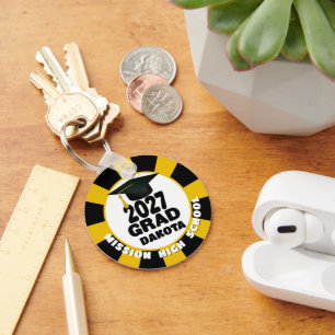 Bold Class of 2027 Photo Graduation Key Ring