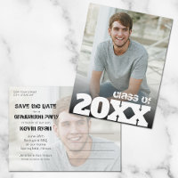 Bold Class Year Photo Graduation Save the Date