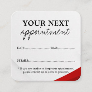 Bold Cleaning Service Appointment Card