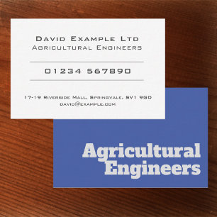 Bold & Clear Agricultural Engineers Business Card