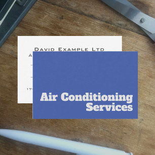 Bold & Clear Air Conditioning Design Business Card