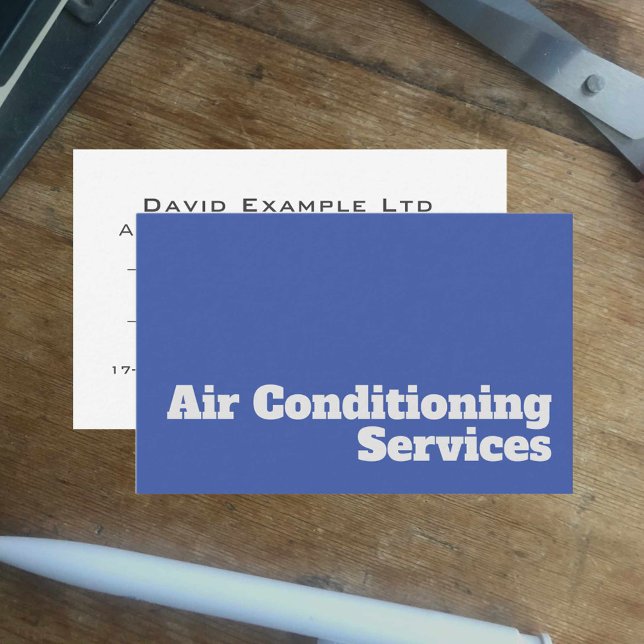 Bold & Clear Air Conditioning Design Business Card (Creator Uploaded)