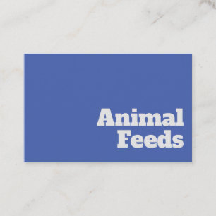Bold & Clear Animal Feeds Design Farm Supplies Business Card