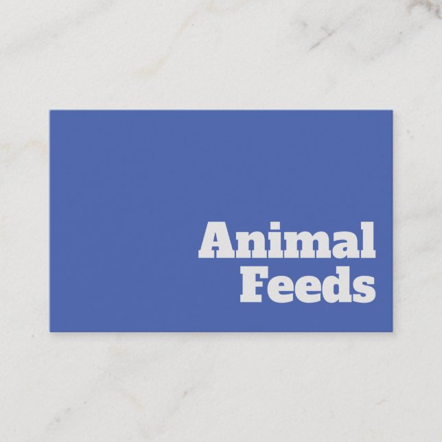 Bold & Clear Animal Feeds Design Farm Supplies Business Card (Front)