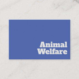 Bold & Clear Animal Welfare Design Business Card