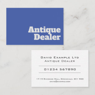 Bold & Clear Antique Dealer Business Card