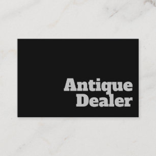 Bold & Clear Antique Dealers Design Business Card