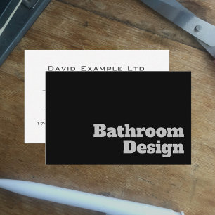 Bold & Clear Bathroom Design Business Card