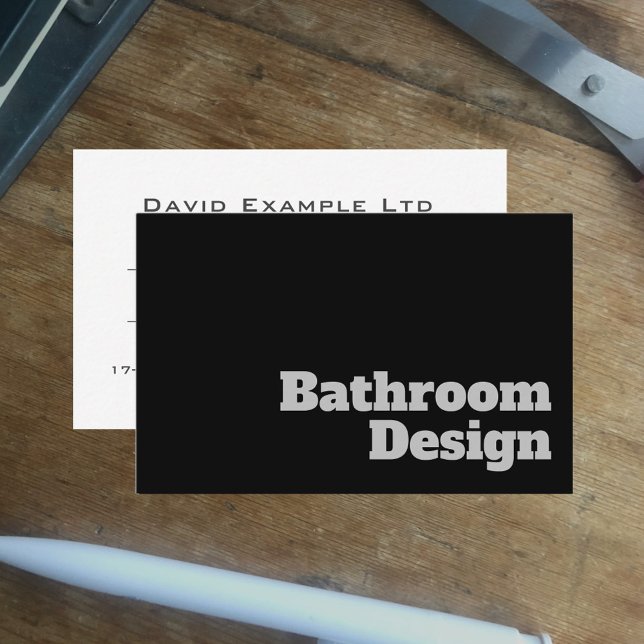 Bold & Clear Bathroom Design Business Card (Creator Uploaded)