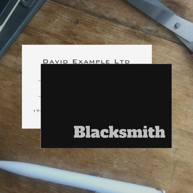 Bold & Clear Blacksmith Design Business Card (Creator Uploaded)