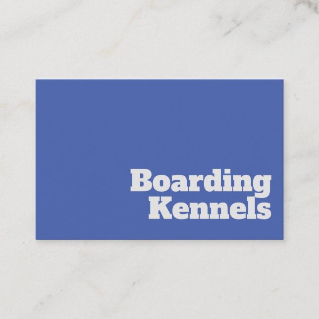 Bold & Clear Boarding Kennels Design Business Card (Front)