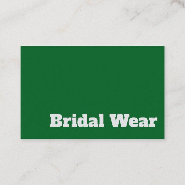 Bold & Clear Brides and Bridal Wear Design Business Card (Front)