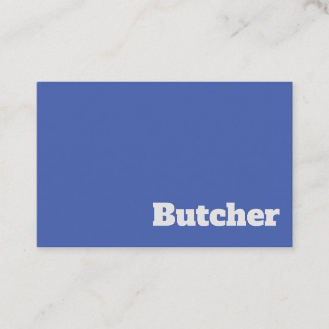 Bold & Clear Butcher Design Business Card (Front)