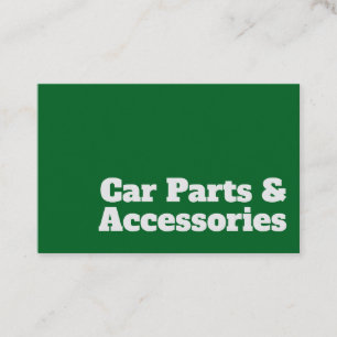 Bold & Clear Car Parts & Accessories Design Business Card