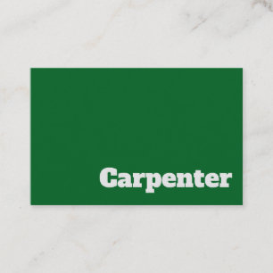 Bold & Clear Carpenter & Joiner Design Business Card