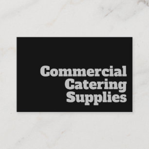 Bold & Clear Commercial Catering Supplies Design Business Card