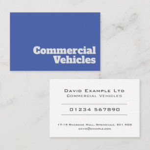 Bold & Clear Commercial Vehicles Design Business Card