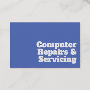 Bold & Clear Computer Repairs & Servicing Design Business Card