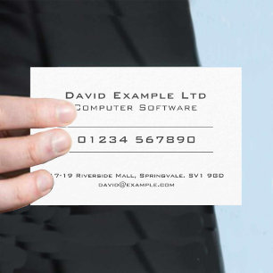 Bold & Clear Computer Software Design Business Card