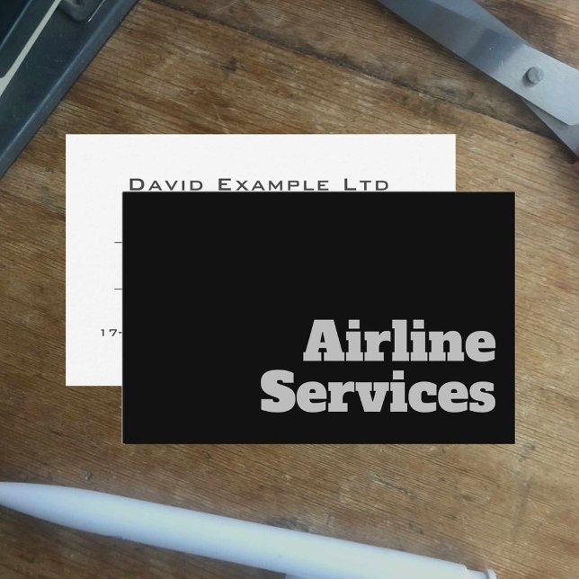 Bold & Clear Design - Airline Services Business Card (Creator Uploaded)