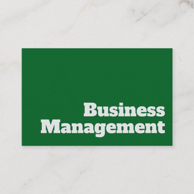 Bold & Clear Design - Business Management Card (Front)