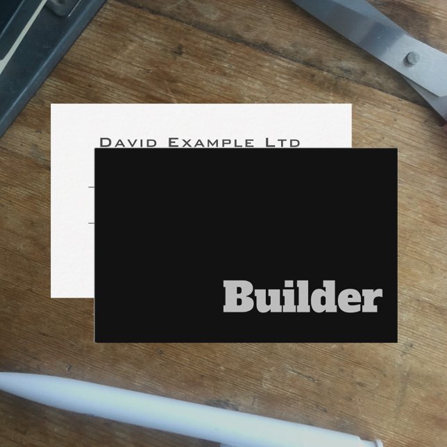Bold & Clear Design General Builder Business Card (Creator Uploaded)