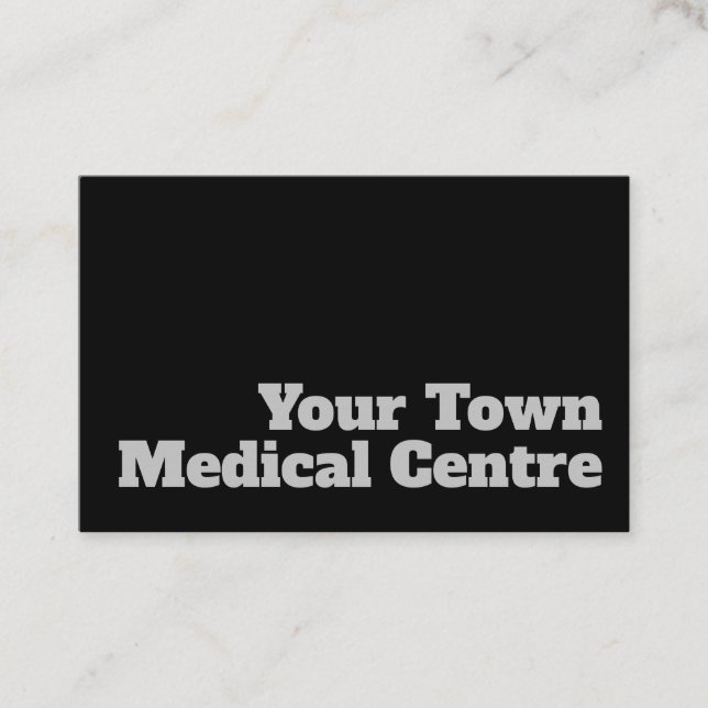 Bold & Clear Design - Medical Centre Business Card (Front)