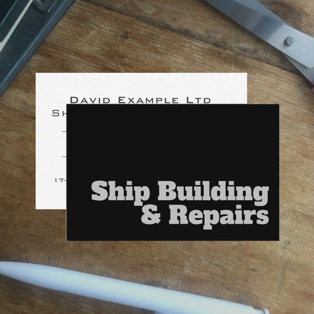 Bold & Clear Design - Ship Building & Repairs Business Card (Creator Uploaded)