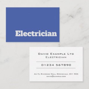 Bold & Clear Electrician Design Business Card
