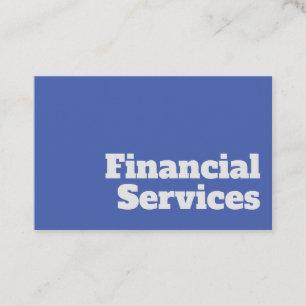 Bold & Clear Financial Services Design Business Card