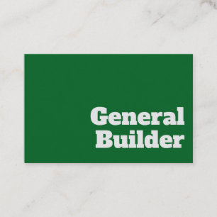 Bold & Clear General Builder Design Business Card