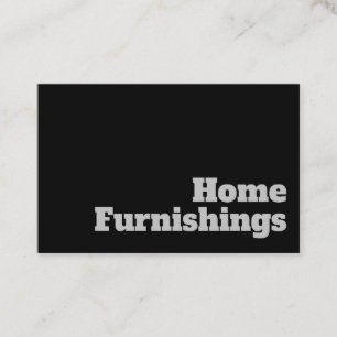 Bold & Clear Home Furnishings Design Business Card