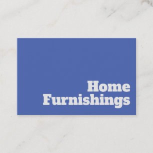 Bold & Clear Home Furnishings Design Business Card