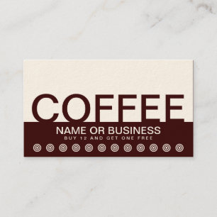 bold COFFEE customer loyalty card