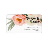 Bold Colorful Floral | Wedding RSVP Return Address