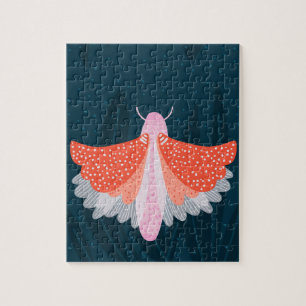 Bold colorful moth illustration jigsaw puzzle