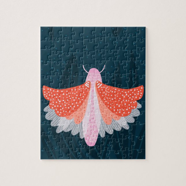 Bold colorful moth illustration jigsaw puzzle (Vertical)