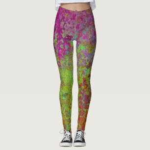 Bold, Colorful, Splatter Paint, Grunge Abstract Leggings