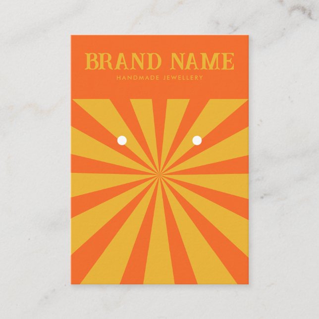 Bold Colorful Star Modern Earrings Display Card (Front)