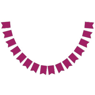 Bold Colour Block Wedding Invite – Magenta Bunting
