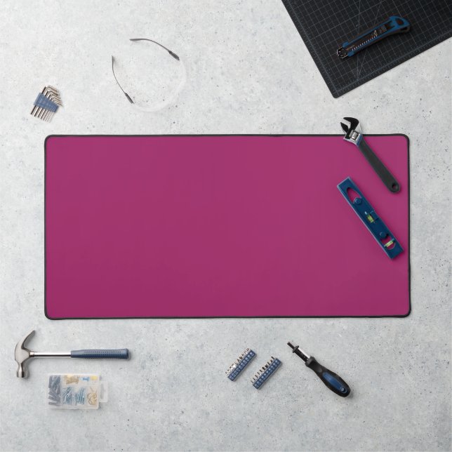 Bold Colour Block Wedding Invite – Magenta Desk Mat (Workstation)