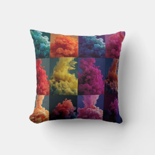 bold colour blocks cushion