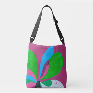 Bold Colour Bloom – Modern Graphic Floral Design Crossbody Bag