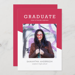 Bold Colour Graduation Invitation