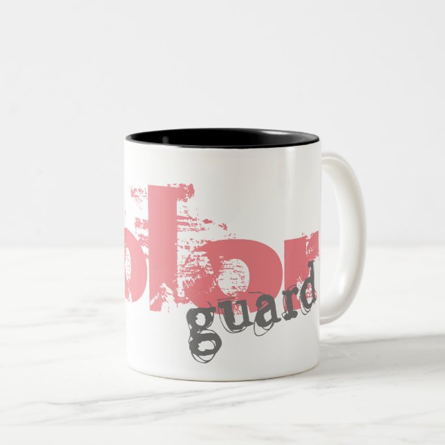 Bold Colour Guard Text Design Two-Tone Coffee Mug (Front Right)