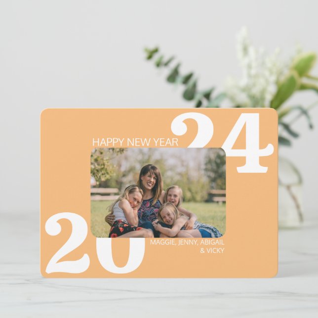 Bold Colour Photo  Holiday Card (Standing Front)