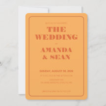 Bold Colour: Wedding Invitation