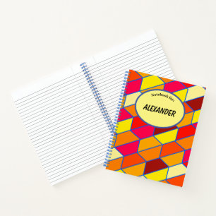 Bold Coloured symetrical pattern Notebook