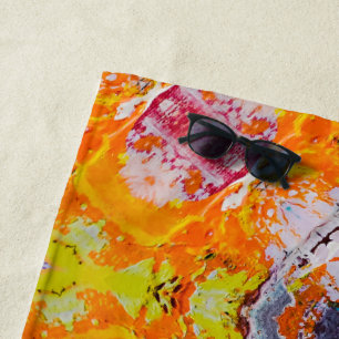 Bold Colourful Abstract Beach Towel