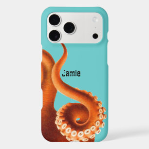 Bold Colourful Aqua Orange Octopus